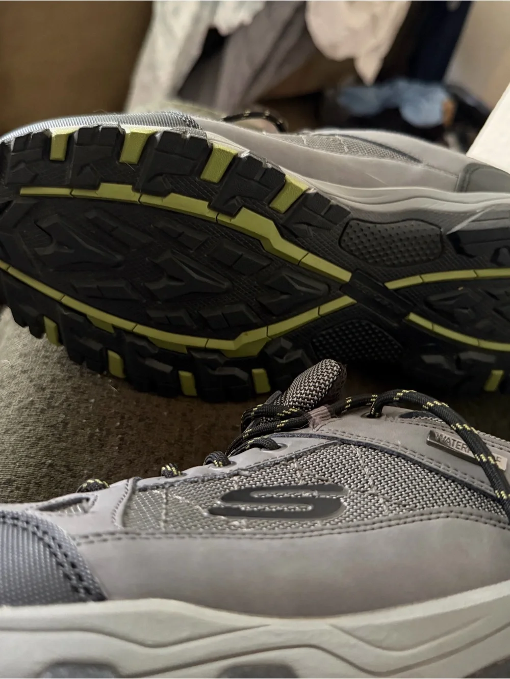 Skechers Men's Gray and Black Outdoor Trail Sneakers